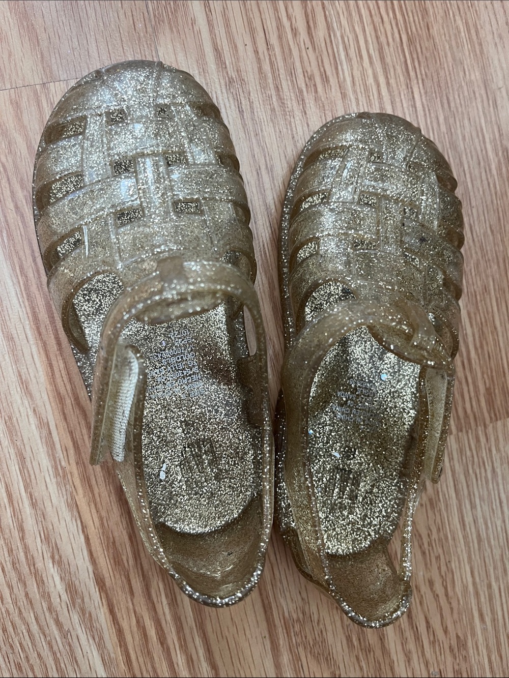 GAP Kids Glitter Gold Jelly Water Shoes